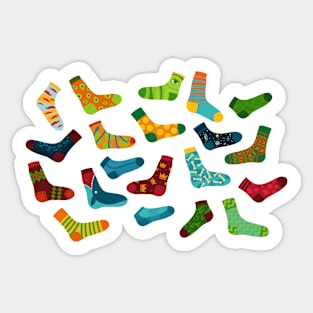 Socks Colorful Illustration Sticker